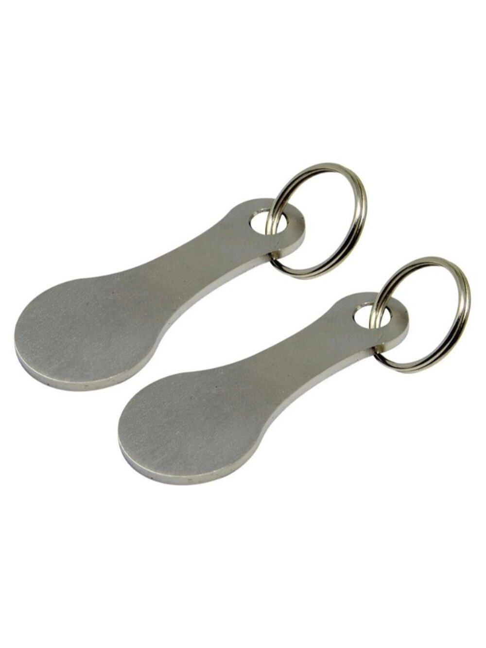 2pcs Metal Shopping Cart Tokens: Trolley Key Ring Coin Holder Keychain - NEW - Picture 7 of 8